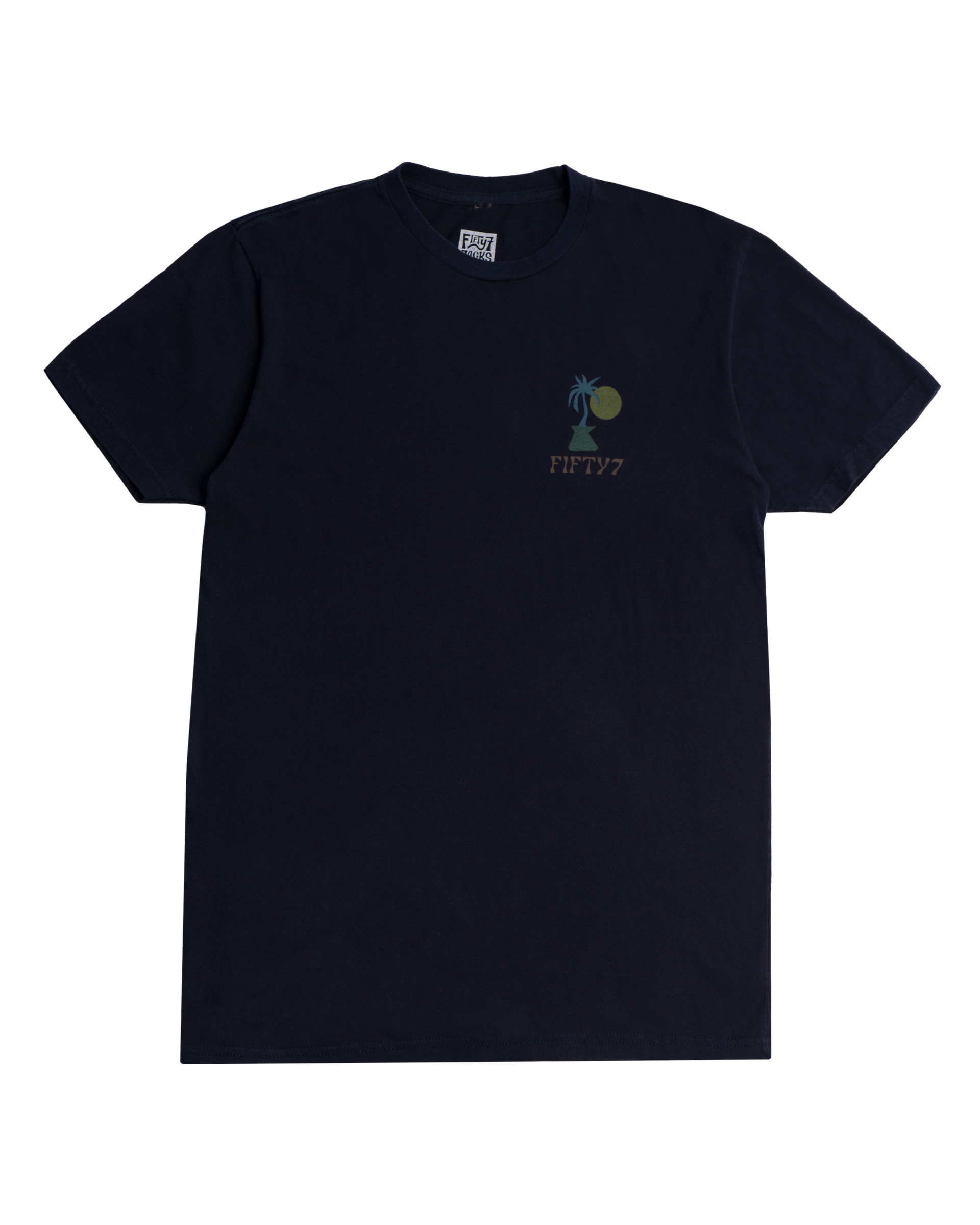 Jack's Fifty7 Men's Vases Stone Washed Short Sleeve - Navy