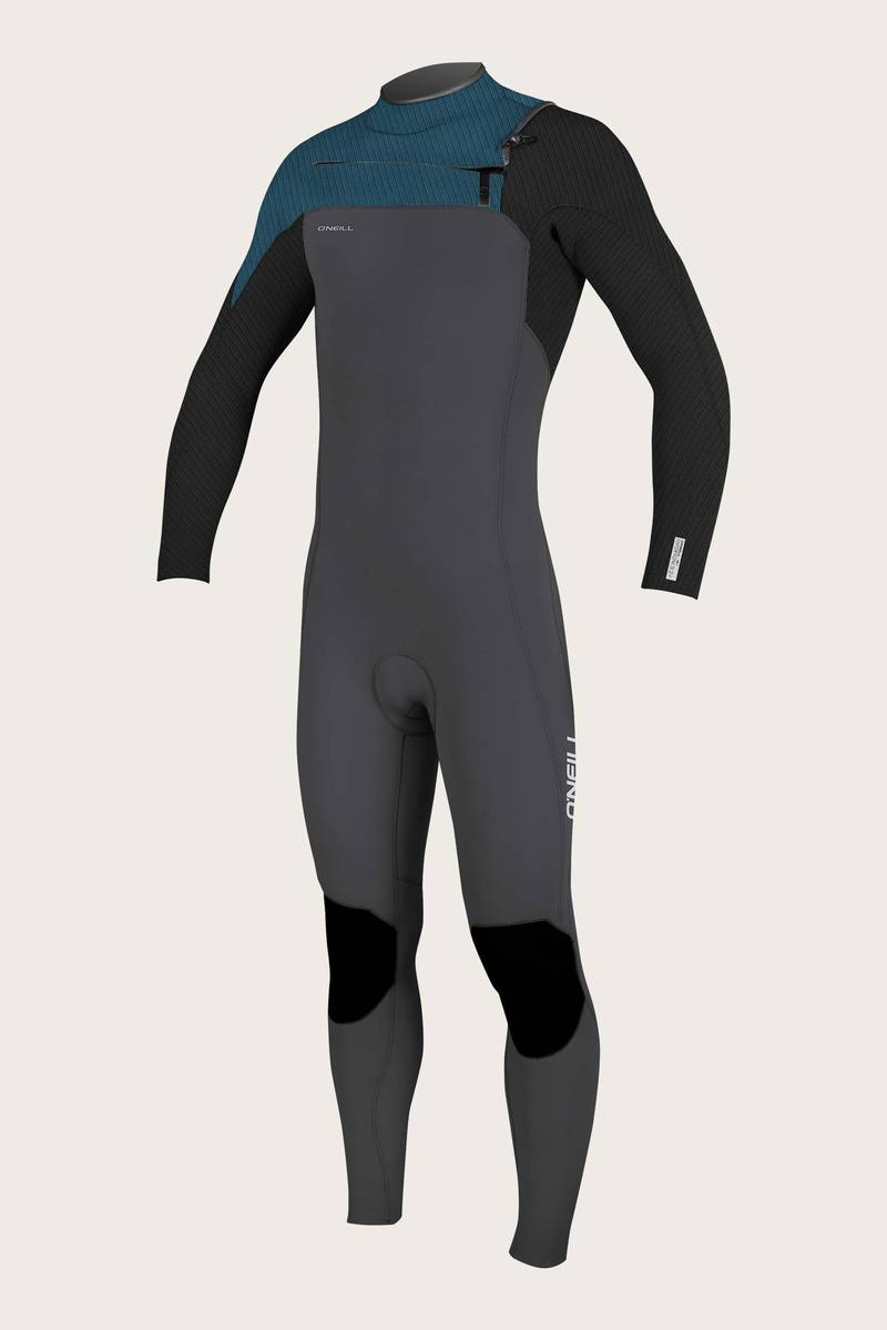 Youth Hyperfreak 3/2+ Chest Zip Fullsuit - Gunmetal/Black/Ultra Blue