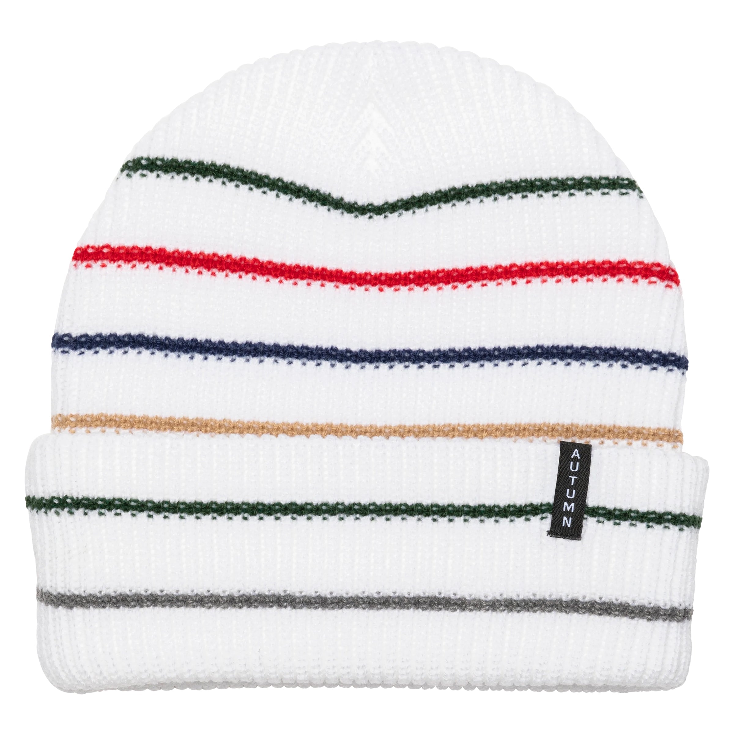 Autumn Multi Stripe Beanie '23 - White