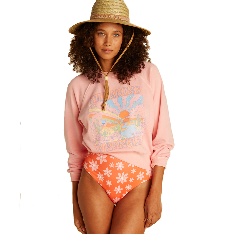 Wrangler x Billabong On The Rise Sweatshirt - Rose Quartz