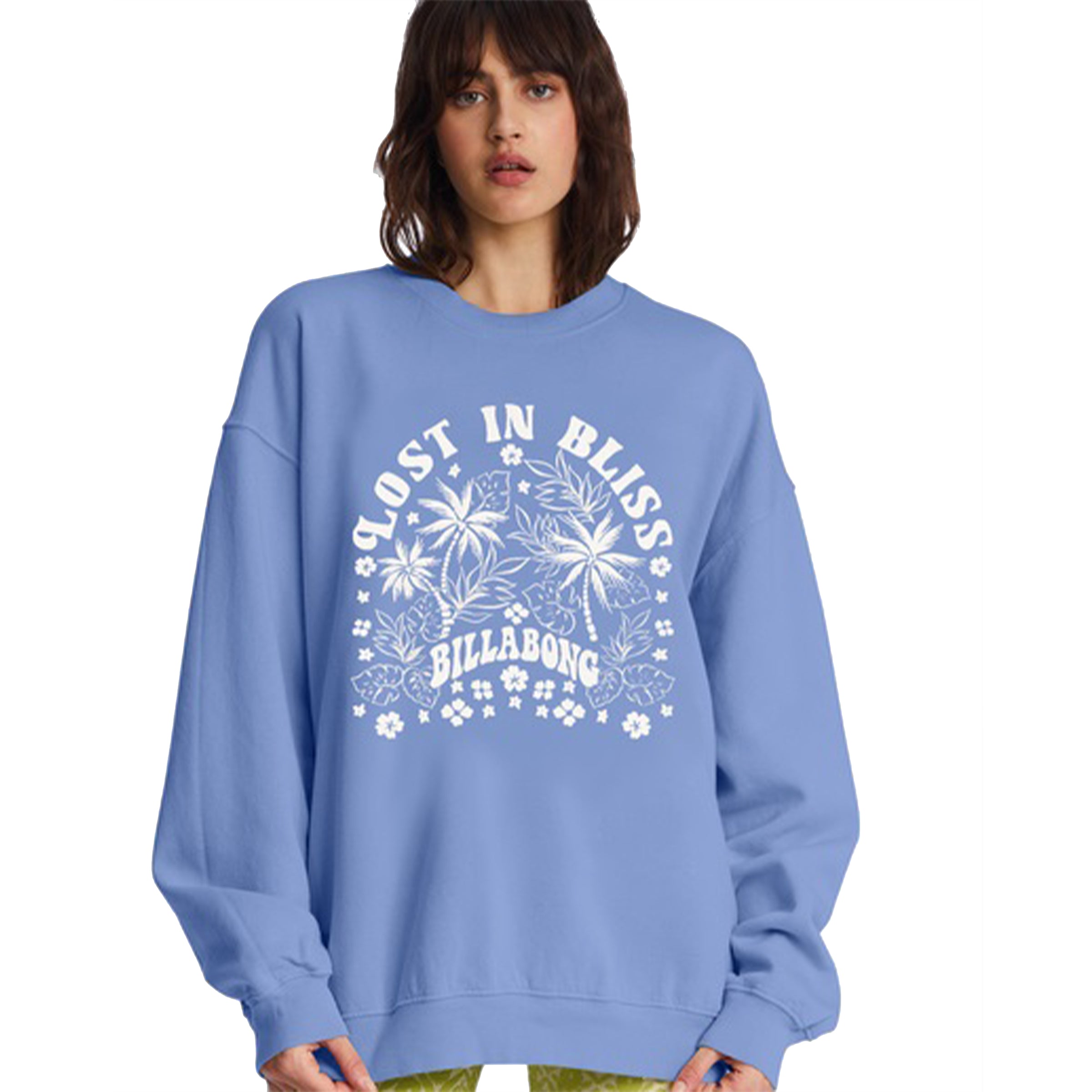 Billabong Women`s Ride In Oversized Crewneck Sweatshirt