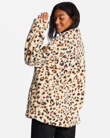 Billabong Women`s Fairbanks Button-Up Teddy Bear Jacket