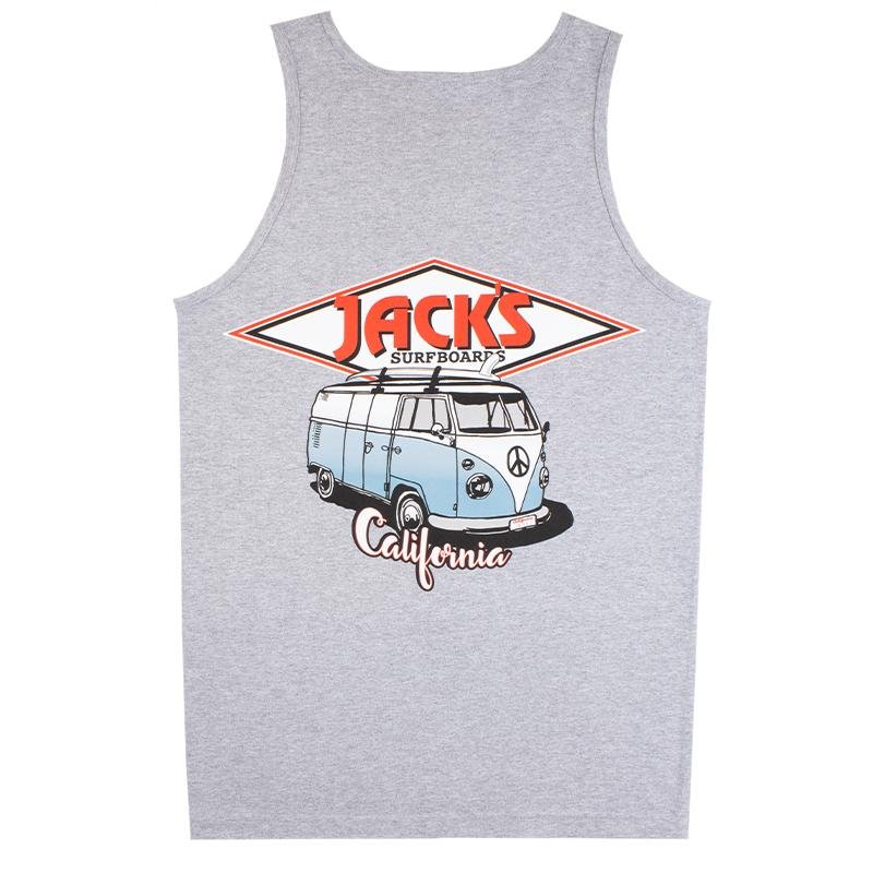Novatradesstore Men's California Diamond Transport Tank Top - Heather Grey
